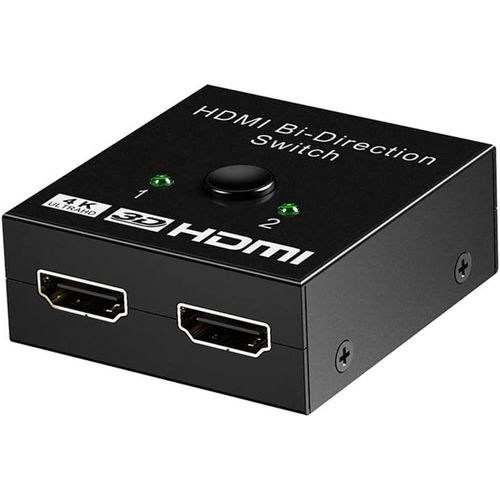 KGABERY-Switch Hdmi 4K 60Hz,Aluminum Splitter Hdmi Bi-Direction Commutateur Hdmi Manuel 1 Entre 2 Sorties Ou 2 Entres 1 Support 4K 3D 1080P Compatible Avec Ps5,Xbox,Dvd,Pc Tv Box