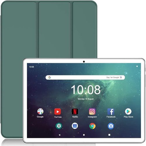 KGABERY-Tablette Android,Tablette10 Pouces,16 Go De Ram 128 Go De Rom (256 Go Extensible),Camra 2Mp+ 8Mp2.5D Ips 800X1280 FhdGrande Batterie Tablette Tactile.(Argent)