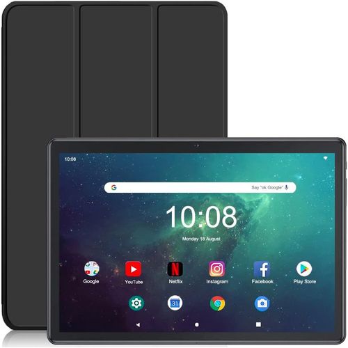 KGABERY-Tablette Android,Tablette10 Pouces,16 Go De Ram 128 Go De Rom (256 Go Extensible),Camra 2Mp+ 8Mp2.5D Ips 800X1280 FhdGrande Batterie Tablette Tactile.(Noir)