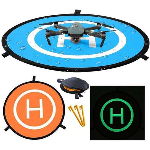 Kgabery-Tapis D'atterrissage Pour Drone,55 Cm,Universel,Portable,Lumineux,tanche,Pliable,Hlicoptre,Dji Phantom 3/4/Mavic Pro/Inspire,Drone Solo 3dr,Antel Robotic X-Star