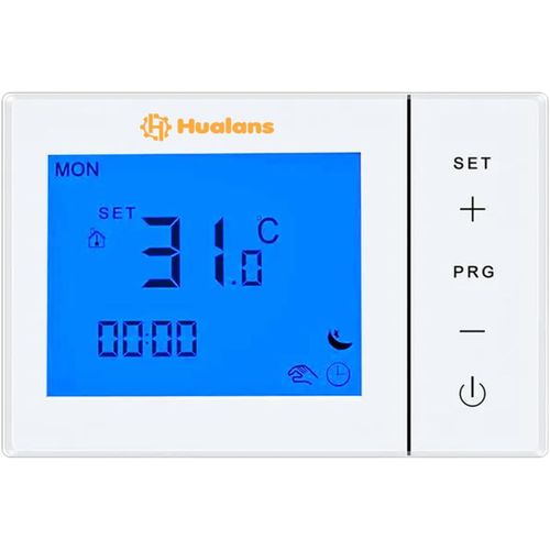 KGABERY-Thermostat  Batterie Pour Chaudire  Gaz,Thermostat  Batterie Programmable 2 Fils Mural,Thermostat Hebdomadaire Numrique  Batterie,Thermostat Ambiant(Piles Exclues) (No Wifi)