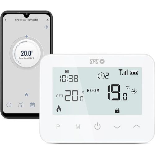 KGABERY-Vesta ThermostatThermostat De Chauffage Wifi Pour Chaudire  Gaz,Contrle Intelligent Par Application,Compatible Alexa/Google,Dtection De Fentre Ouverte,Programmable Et MuralBlanc
