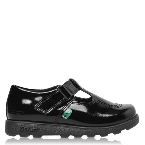 Kickers Fragma T Bar Chaussures Ev Verni Fille - Noir - 25