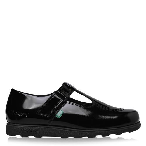Kickers Fragma T Bar Chaussures Ev Verni Fille - Noir - 37