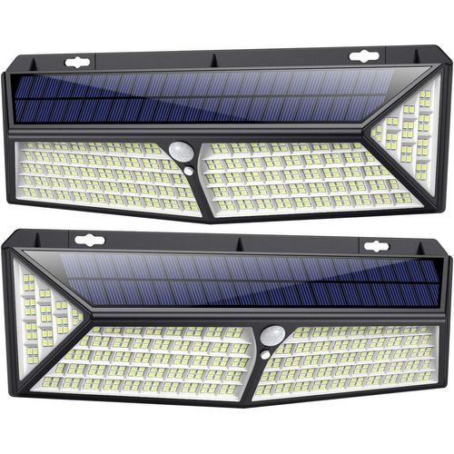 Kilponen Lampe Solaire Extrieur 430 Led Puissante clairage 4400mah 3500lm 270 Angle Dtecteur De Mouvement clairage Solaire Extrieur Spot Sans Fil Scurit tanche Lumire Solaire Pour Jardin
