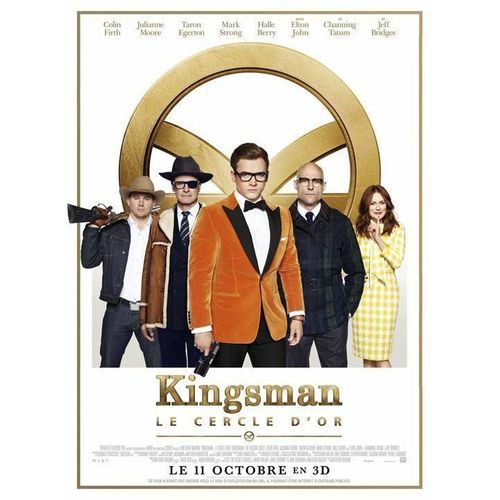 Kingsman : Le Cercle D Or - Vritable Affiche De Cinma Plie - Format 40x60 Cm - De Matthew Vaughn Avec Taron Egerton, Colin Firth, Mark Strong, Halle Berry - 2017