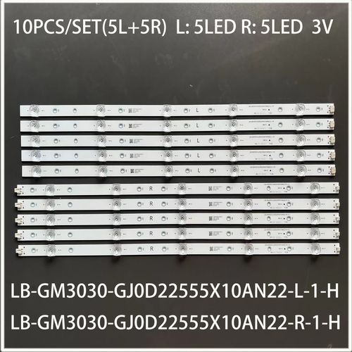 Kit 10pcs A MEN LA barre LB-GM3030-GJ0D22555X10AN22-R-1-H L T 55PUS7304 55PUS6704 55PUS7394 55PUS7504 TPT550J1-QUBH84.K 55PUS6754 