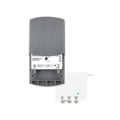 Kit Amplificateur 35 dB + Alimentation 12 Volts 2 sorties Canaux 21-48 SEDEA – Gain rglable, Bande de frquence 470  694 MHz
