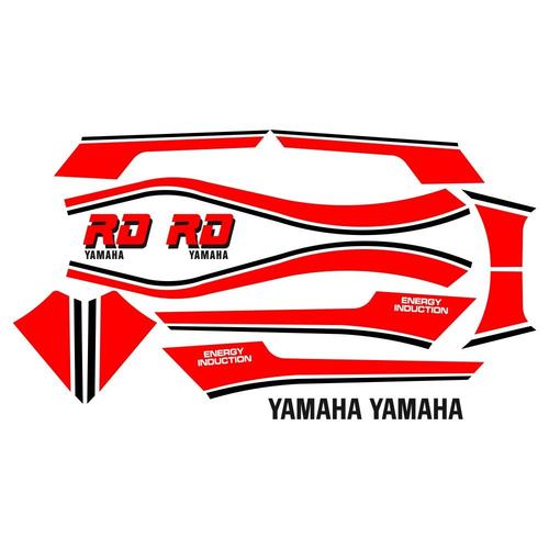 Kit Autocollants Compatible Avec Moto De Route Yamaha Rd 80-125 Blanche