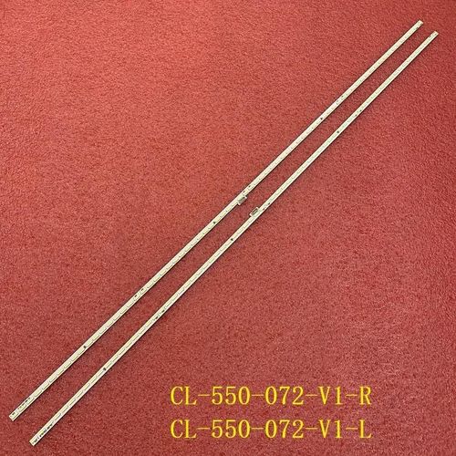Kit bande de rtroclairage LED (2) pour 55PUS733,NS GJ55OA922 Y 55PUS7101/12 55PUS710A LK10024666-AO CL-550-072-V1-R L TPT550U2-EQLSJA.G 2set For 2 TV CHINA