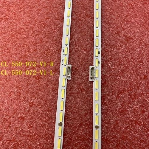 Kit bande de rtroclairage LED (2) pour 55PUS733,NS GJ55OA922 Y 55PUS7101/12 55PUS710A LK10024666-AO CL-550-072-V1-R L TPT550U2-EQLSJA.G 2set For 2 TV CHINA