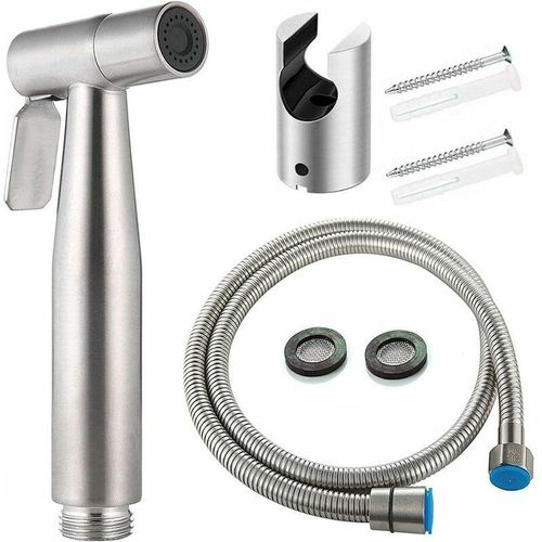 Kit Bidet Wc Avec Douchette Pulverisateur Bidet A Main Pomme De Douche Toilette Avec Tuyau + Support En Inox + 2 Joint Goodnice