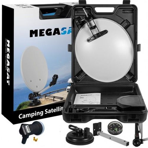 KIT CAMPING CAR Parabole 35 CM + LNB Single 0,1dB Best Germany HG101