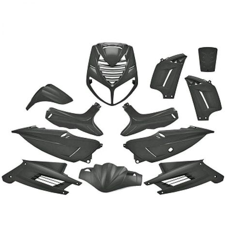 Kit Carnage Carrosserie Tnt Noir Brillant Pour Scooter Peugeot 50 Speedfight 2 Neuf