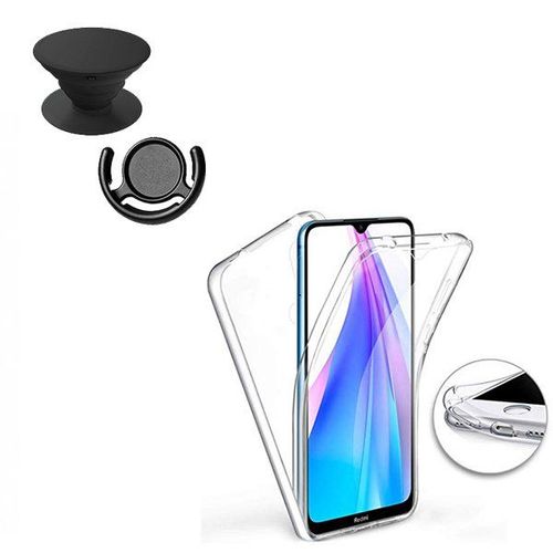 Kit Coque 3x1 360 Anti Choc + 1 Gripholder + 1 Support Gripholder Noir Pour Xiaomi Redmi Note 8t