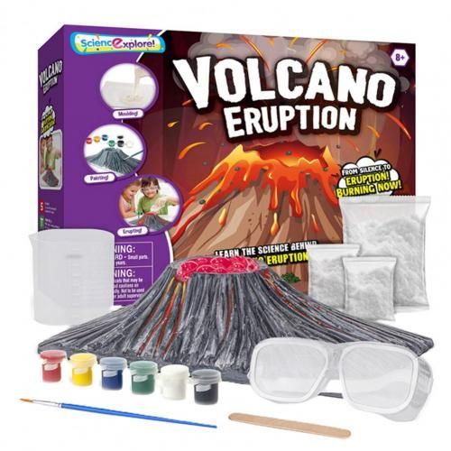 Kit D'Exprimentation Volcanique Peinte, 1 Ensemble De Pltre Utile, Modle De Jouet Avec Tasse  Mesurer, Dveloppement Du Cerveau