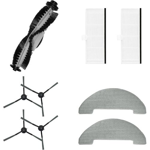 Kit D'Accessoires De Balayeuse Compatible Avec Vactidy Nimble T7 T8 Robot Aspirateur Pices De Rechange, Brosse Principale/Brosse Latrale/Filtre/Chiffon De Nettoyage (Lot De 1, 9 [SSE7111633]