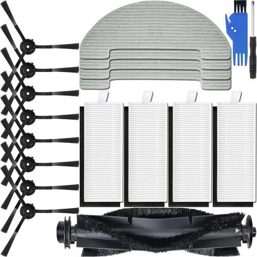 Kit D'Accessoires De Remplacement Pour Vactidy Nimble T7 / T8 Robot Aspirateur Set, 1 Brosse  Rouleau Principale, 8 Brosses Latrales, 4 Filtres, 4 Lingettes, Pices Lavables Et R[SSE7113002]