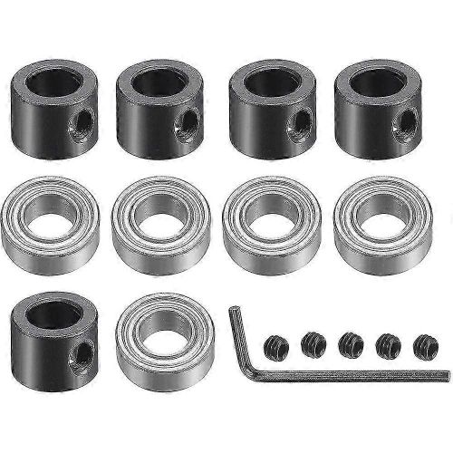 Kit D'accessoires De Roulements 5pcs, Adapt Au Foret De Toupie  Tige De 1/4 De Pouce, Roulement  Billes De 1/4 Pouce De Diamtre Intrieur De 1/2 Pouce De Diamtre Extrieur