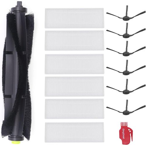 Kit D'Accessoires Pour 360 S10 Robot Aspirateur, 1 Brosse Principale, 6 Brosses Latrales, 6 Filtre Hepa, 1 Brosse De Nettoyage[SSE7112550]