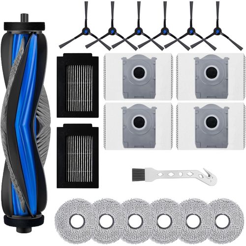 Kit D'Accessoires Pour Aspirateur Robot Ecovacs Deebot T50 Max Pro Omni, Comprenant 1 Brosse Principale, 6 Brosses Latrales, 2 Filtres, 6 Chiffons, 4 Sacs  Poussire, 1 Brosse De[SSE7113576]