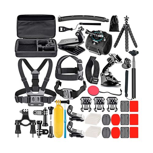 Kit d'accessoires pour camra d'action 50 en 1 compatible avec GoPro Hero10/9/8/7/6/5/4, GoPro Max, GoPro Fusion, Insta360, DJI Osmo Action/Action 2, AKASO, et plus