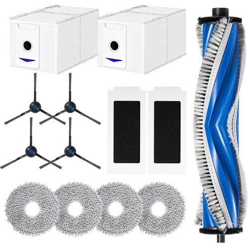 Kit d'Accessoires pour DEEBOT T30 Omni/T30 Pro Omni Robot Aspirateur pice de Rechange,1 Brosse Principale,2 Filtres HEPA,2 Sacs  Poussire,4Chiffons de Nettoyage,4 Brosses Latrales