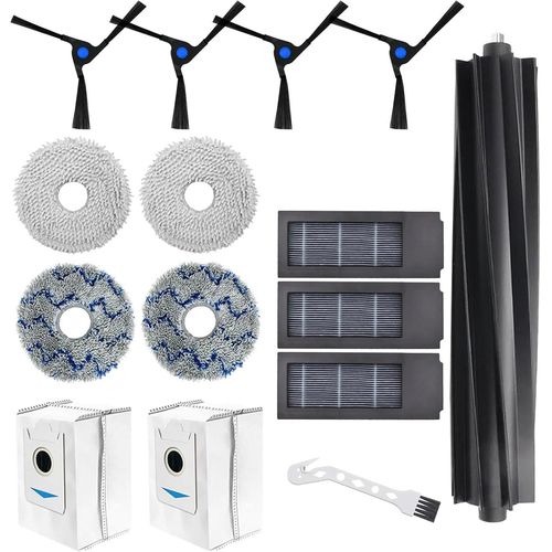 Kit d'accessoires pour Deebot X2/X2 omni/X2 pro Dex86 pices de rechange aspirateur robot, brosse principale + 4 brosses latrales + 4 lingettes + 4 filtres + 2 sacs  poussire