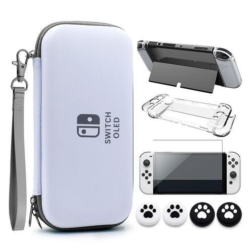 Kit D'accessoires Pour Nintendo Switch Oled, Nintendo Switch Oled Protection Transparente, Protection cran, Thumb Grip