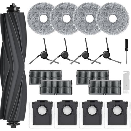Kit d'accessoires pour X40 Ultra Complete/ L40 Ultra/ X40 Master/Mova P50 Pro Ultra, Rechange de 1 Brosse Principale, 4 Sacs  Poussire, 4 Serpillere, 4 Filtres, 4 Brosse Latrale