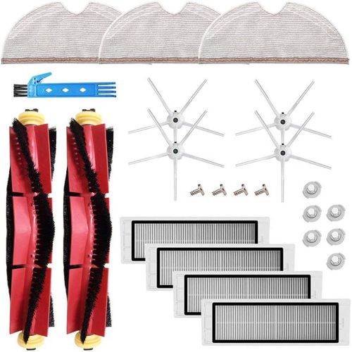 Kit D'Accessoires Pour Xiaomi Roborock S5 Max S6 Pure S6 Maxv E35 S5 S50 Pices De Rechange Pour Aspirateur Filtre Hepa Noir Brosse Latrale En Tissu[SSE7110635]