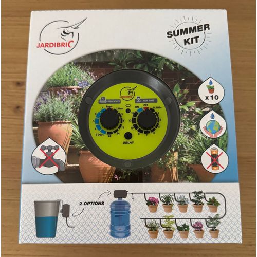 Kit D'arrosage Goutte  Goutte Jardibric Autonome Avec Pompe Programmable Batterie Kit Autonome Complet Pour 10 Plantes