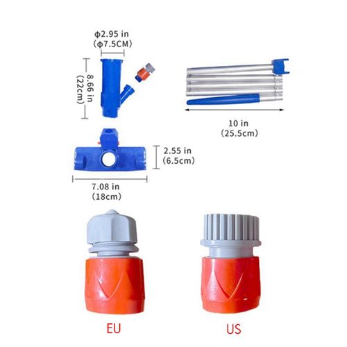 Kit D'outils De Nettoyage Pour Aspirateur De Piscine, Brosse De D'tang, Brosse D'aspirateur De Natation Portable-Us