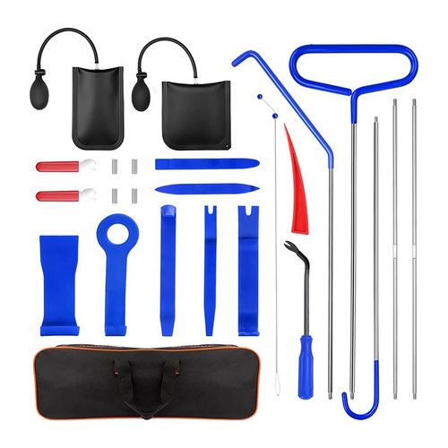 Kit D'urgence De Voiture 24 Pices, Avec Cale De Fentre De Voiture, Pompe De Cale D', Poigne  Distance, Outil De Coupe Et D'extraction Automatique