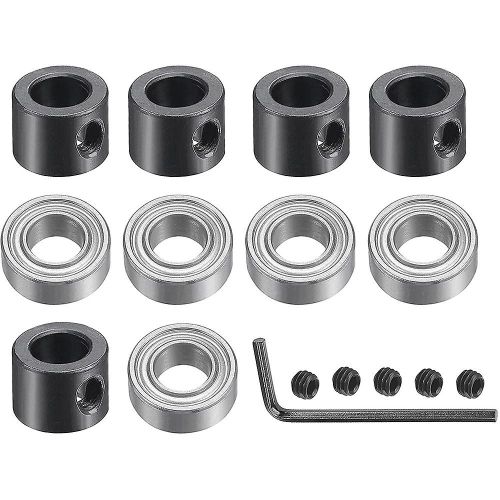 Kit DAccessoires De Roulements 5pcs, Adapt Au Foret De Toupie  Tige De 1/4 De Pouce, Roulement  Billes De 1/4 Pouce De Diamtre Intrieur De 1/2 Pouce De Diamtre Extrieur