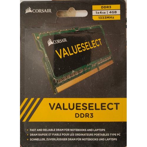 Kit de 2 Ram Corsair DDR3 4GB CMSO4GX3M1A1333C9