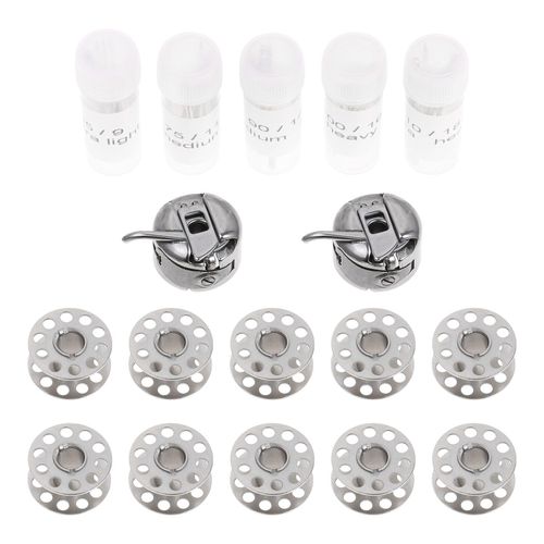 Kit De 62 tuis  Bobines + 5 Bouteilles D'aiguilles, Coque De Verrouillage De La Navette, Adapt  L'ancienne Machine  Coudre  La Mode Brother Singer Janome