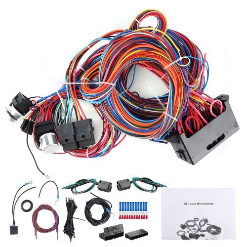 Kit De Cablage Complet Avec Faisceau De Fusibles 12 V 20 Circuits, Accessoire Universel Pour V8 Rat Hot Rod