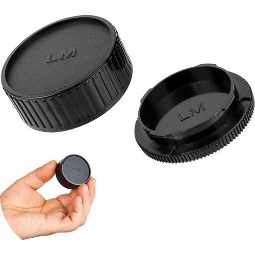 Kit de Capuchons d'objectif,1x Capuchon de botier et 1x Capuchon d'objectif arrire,Compatible avec Leica M,pour Tous Les modles M,Capuchons de Protection de Remplacement pour appareils Photo