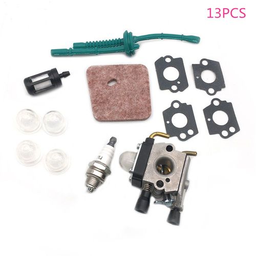 Kit De Carburateur Pour Stihl Hs45 Fs55 Taille-Haie Zama C1q-S169b C1q-S186a/B Filtre  Carburant Huile Bulle Bougie Filtre  Air Pices - Type 13pcs