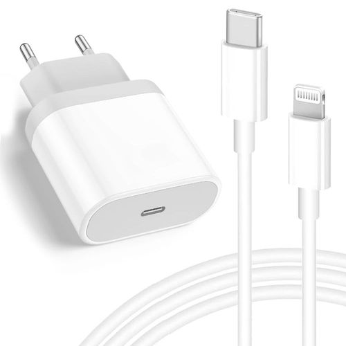 Kit De Chargement Usb-C, Alimentation Murale Et Cble Usb-C Vers Lightning Pour Tous Les Appareils Avec Entre Lightning