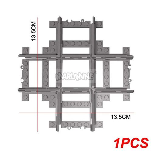 Kit De Construction De Chemin De Fer Moc,Blocs Compatibles Avec Les Rails De Train Droits,Circulation,Vue De Rue,Briques Pour Enfants De Plus De 6 Ans - Type Cross Track