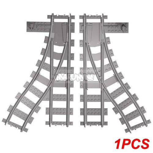 Kit De Construction De Chemin De Fer Moc,Blocs Compatibles Avec Les Rails De Train Droits,Circulation,Vue De Rue,Briques Pour Enfants De Plus De 6 Ans - Type Variable Tracks