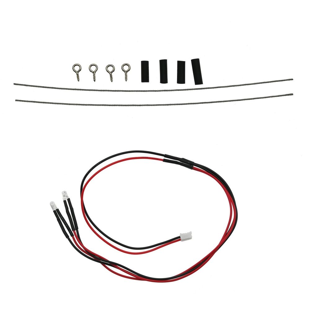 Kit De Corde En Acier Et Cble Lumire Led Pour Jimny 1/16 Rc Chenille Voiture Mise  Niveau Pices Accessoires Dcoration