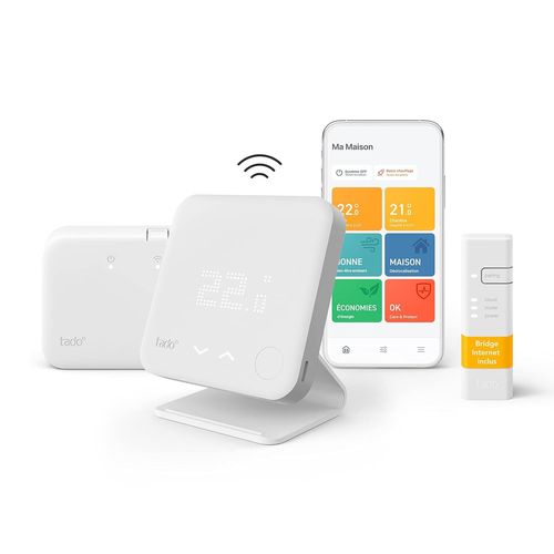 Kit De Dmarrage Thermostat Connect Et Intelligent Sans Fil V3+ Thermostat Programmable Pour Chaudire Support Inclus Compatible Avec Alexa, Google Assistan[MAT790284]