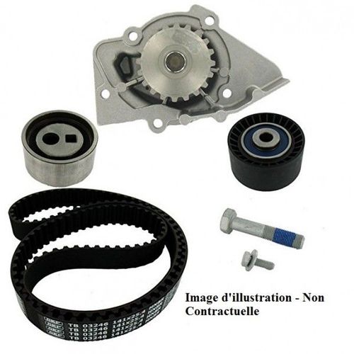 Kit De Distribution Complet Avec Pompe  Eau - Citroen C4 1.6 Hdi 92  Part. 11/2009