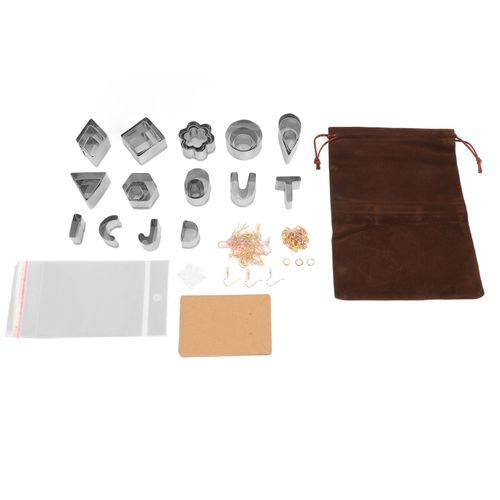 Kit De Fabrication De Boucles D'oreilles En Argile, Coupe-Acier Inoxydable, Decoupe Incisive, Papier, Flanelle, Plastique, Kit De Bijoux En Polymere Diy