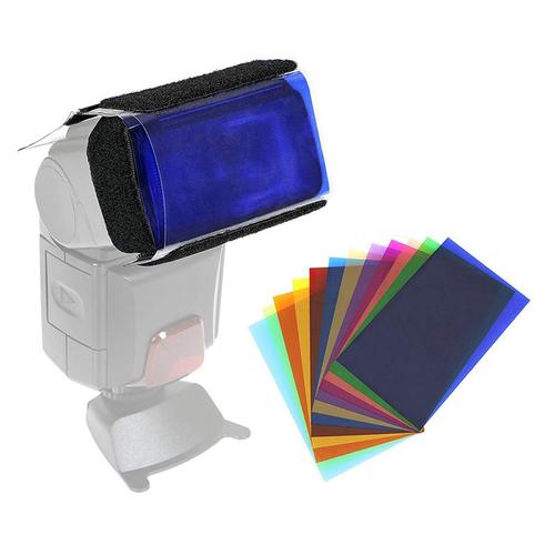 Kit de filtre transparent pour appareil photo SLR 12 couleurs flash diffuseur gel document balance clairage studio photo accessoires pour appareils photo