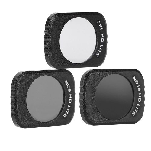 Kit de filtres d'objectif 3 en 1 Junestar a adsorption magnetique legere CPL/ND8/ND16 pour camera de poche FIMI