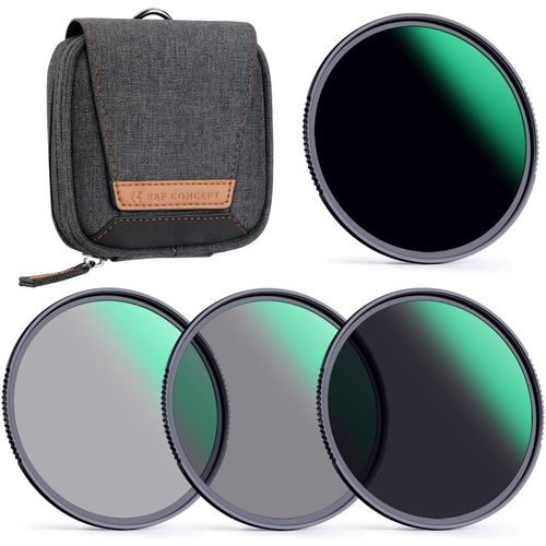 Kit de Filtres Densit Neutre 77mm ND4 ND8 ND64 ND1000 Haute-dfinition Rsistant  l'eau Anti-Rayures Antirflchissante pour Objectif Appareil Photo Reflex Numrique